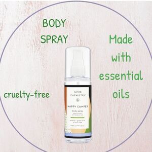 GOOD CHEMISTRY HAPPY CAMPER BODY SPRAY WITH ESSENTIAL OILS FULL SIZE 4.25OZ NEW